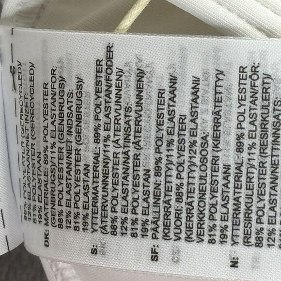 Adidas Sports Bra Womens Plus 2X White‎ PowerReact Train Medium-Support Bra new - Picture 10 of 11